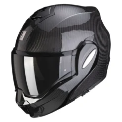 Casco Modulare Flip Back Scorpion Exo-tech Evo Carbon Solid Black