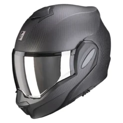 Casco Modulare Flip Back Scorpion Exo-tech Evo Carbon Solid Matt Black