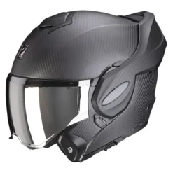 Casco Modulare Flip Back Scorpion Exo-tech Evo Carbon Solid Matt Black