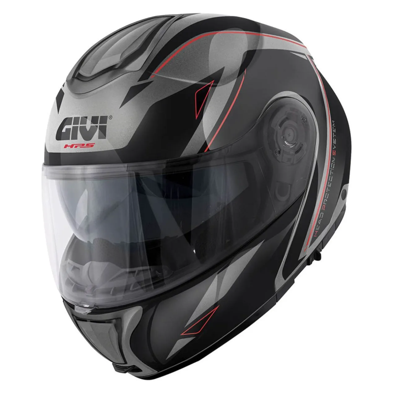 Casco Modulare Givi X26 Square Titanio Opaco Nero R