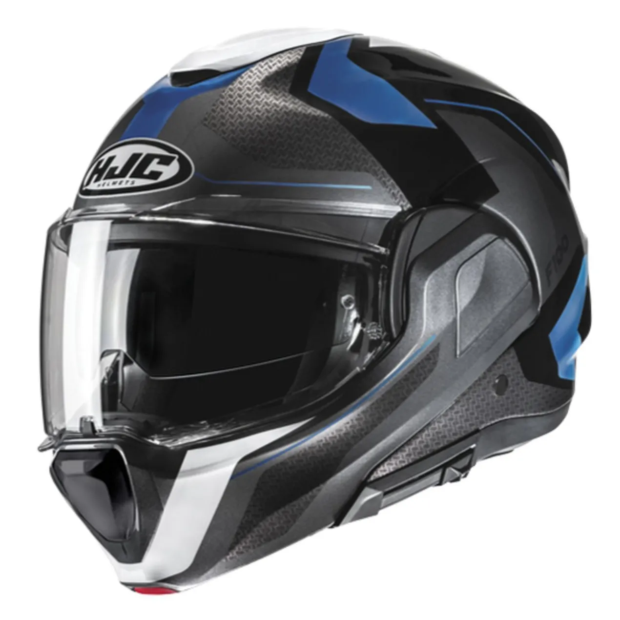 Casco Modulare Hjc F100 Bios Mc2 Grigio Blu Nero