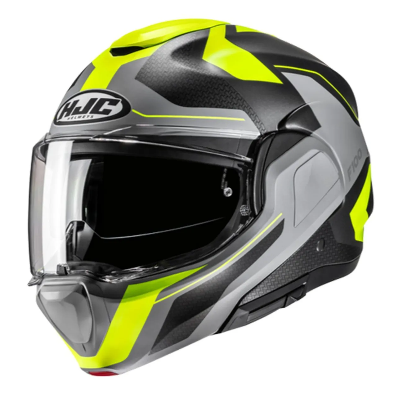 Casco Modulare Hjc F100 Bios Mc3hsf Giallo Grigio