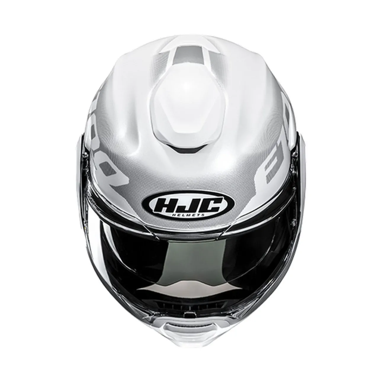 Casco Modulare Hjc F100 Hetal Mc10 Bianco Grigio