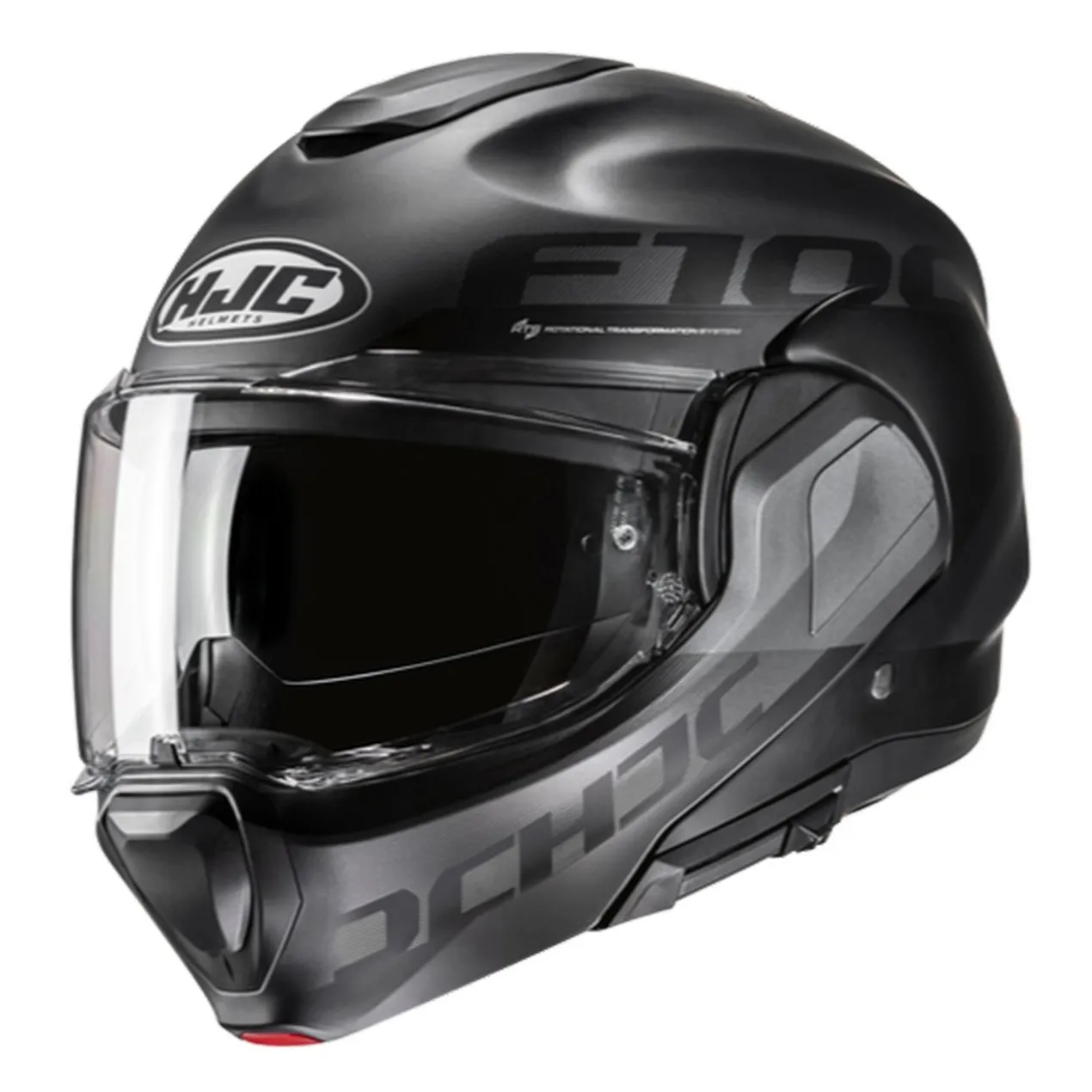 Casco Modulare Hjc F100 Hetal Mc5sf Nero Grigio