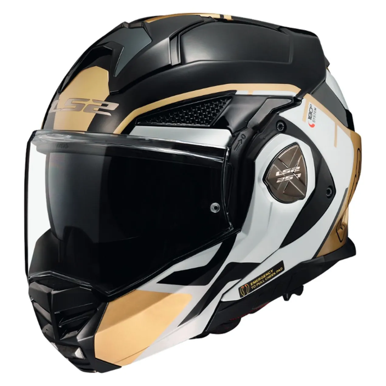 Casco Modulare Ls2 Ff901 Advant X Metryk Black Gold