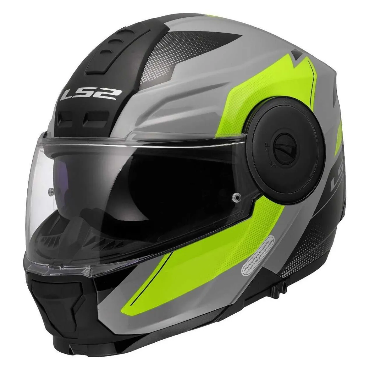 Casco Modulare Ls2 Ff902 Scope II Duria Grey H-v Yellow