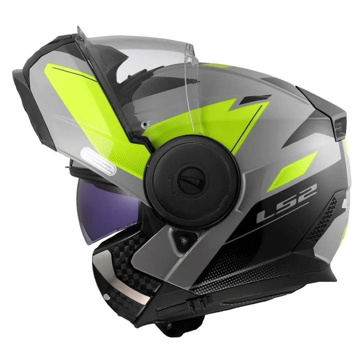Casco Modulare Ls2 Ff902 Scope II Duria Grey H-v Yellow