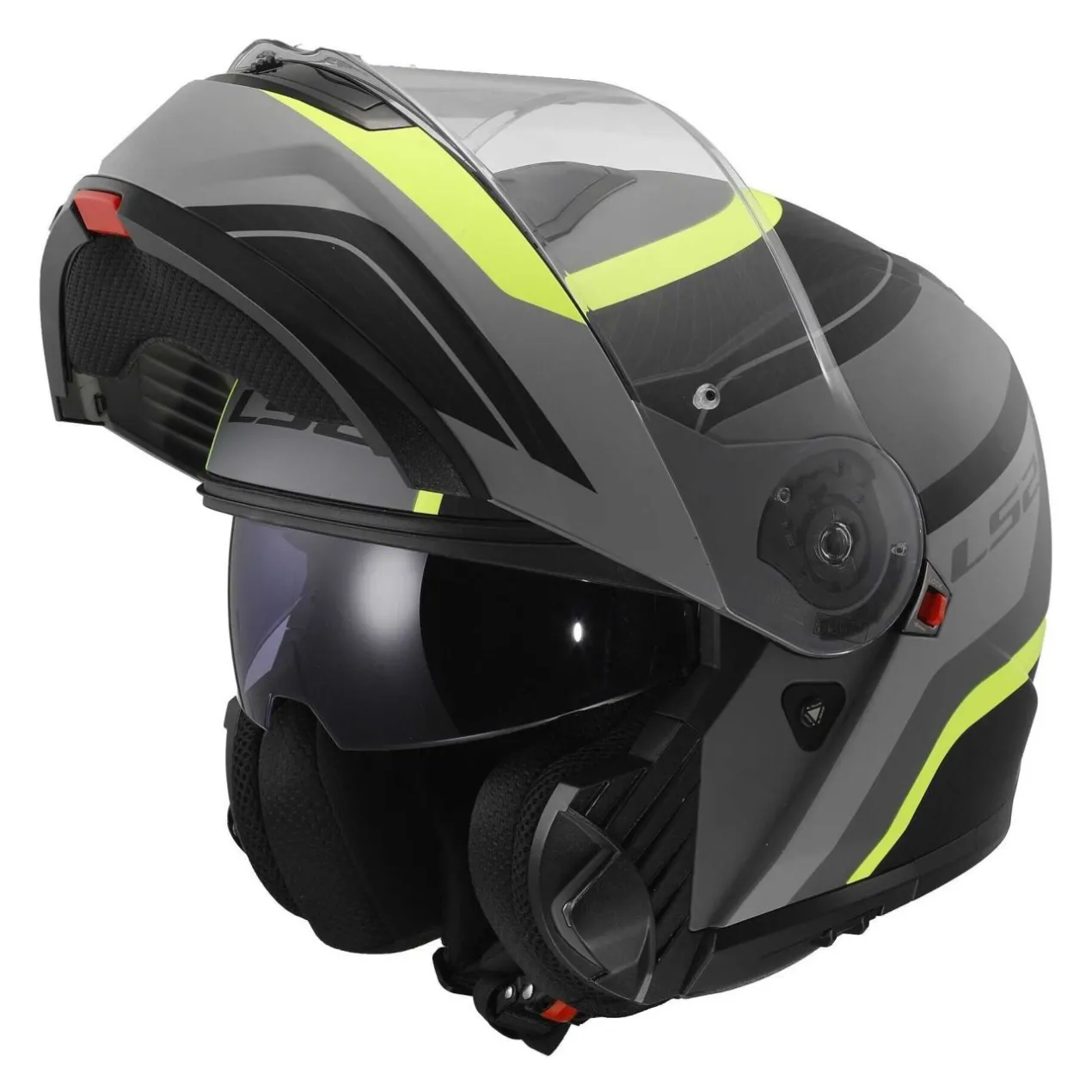 Casco Modulare Ls2 Ff908 Strobe II Monza M.black H-v Yellow