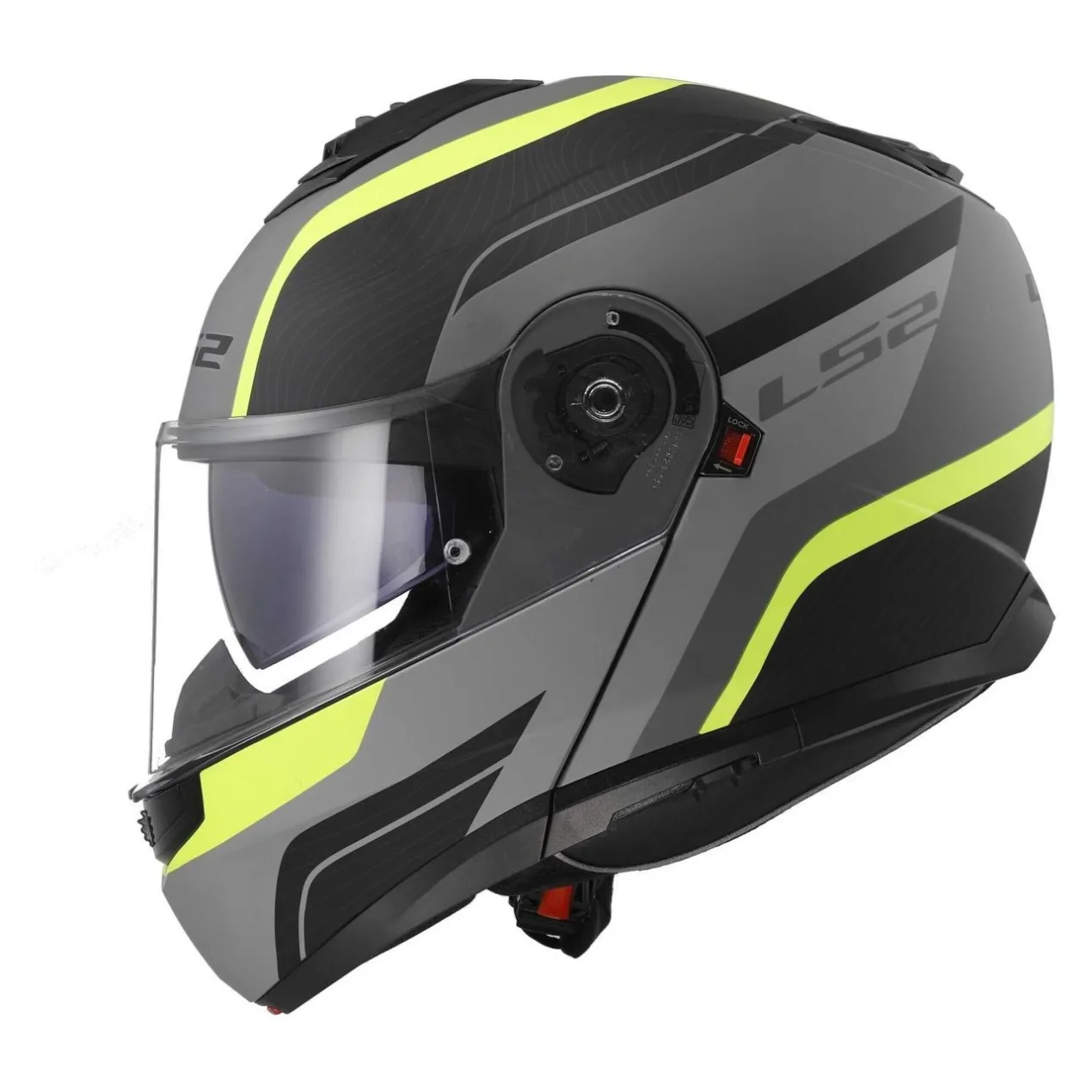 Casco Modulare Ls2 Ff908 Strobe II Monza M.black H-v Yellow