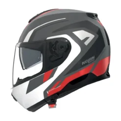 Casco Modulare Nolan N100-6 Cinetico Grigio Lava Bianco Rosso