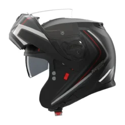 Casco Modulare Nolan N100-6 Radiante Nero Argento Rosso