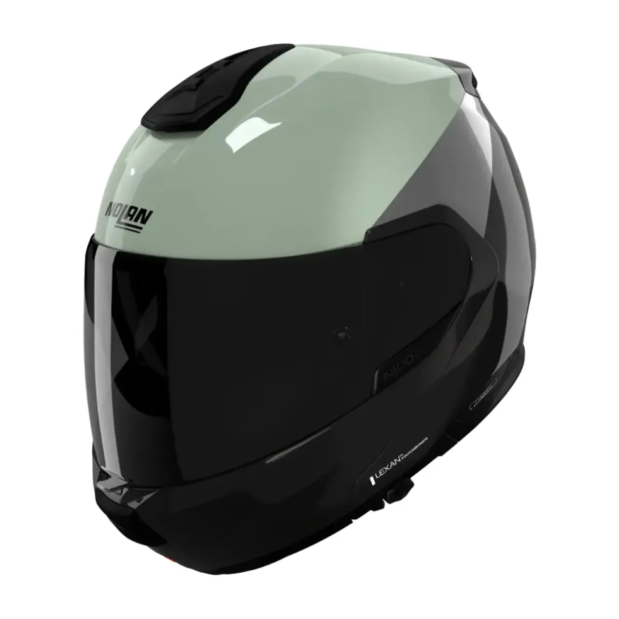 Casco Modulare Nolan N100-6 Verniciatura Speciale Verde Grigio Nero An