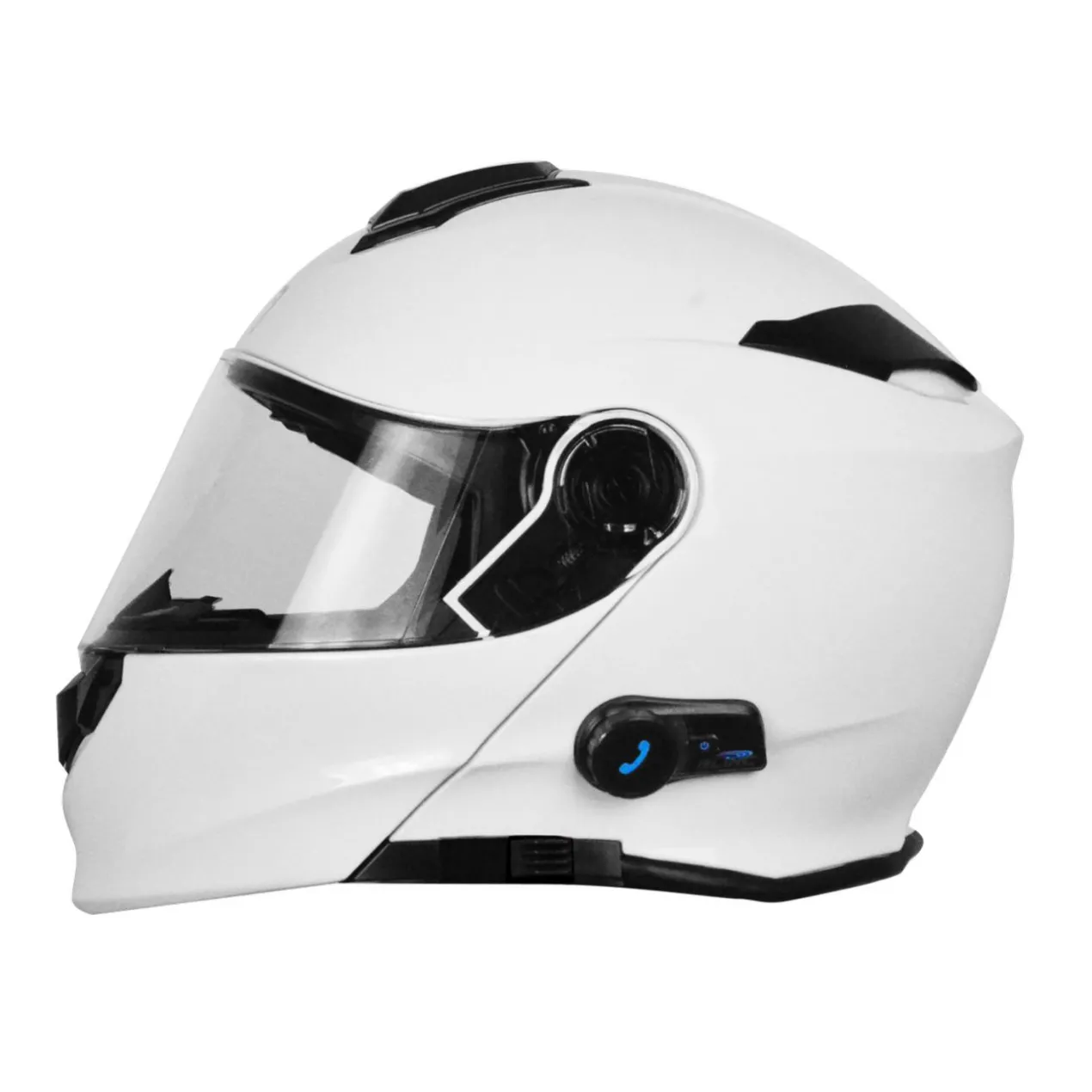 Casco Modulare Origine Delta Bluetooth Integrato White Gloss