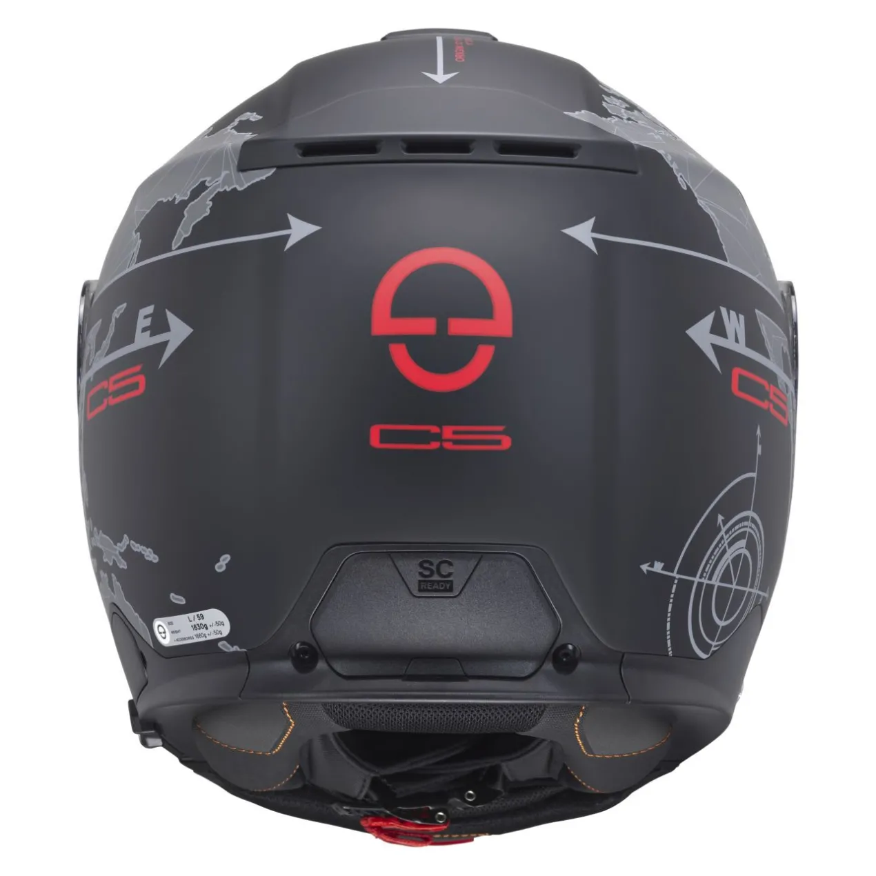 Casco Modulare Schuberth C5 Graphic Globe Nero