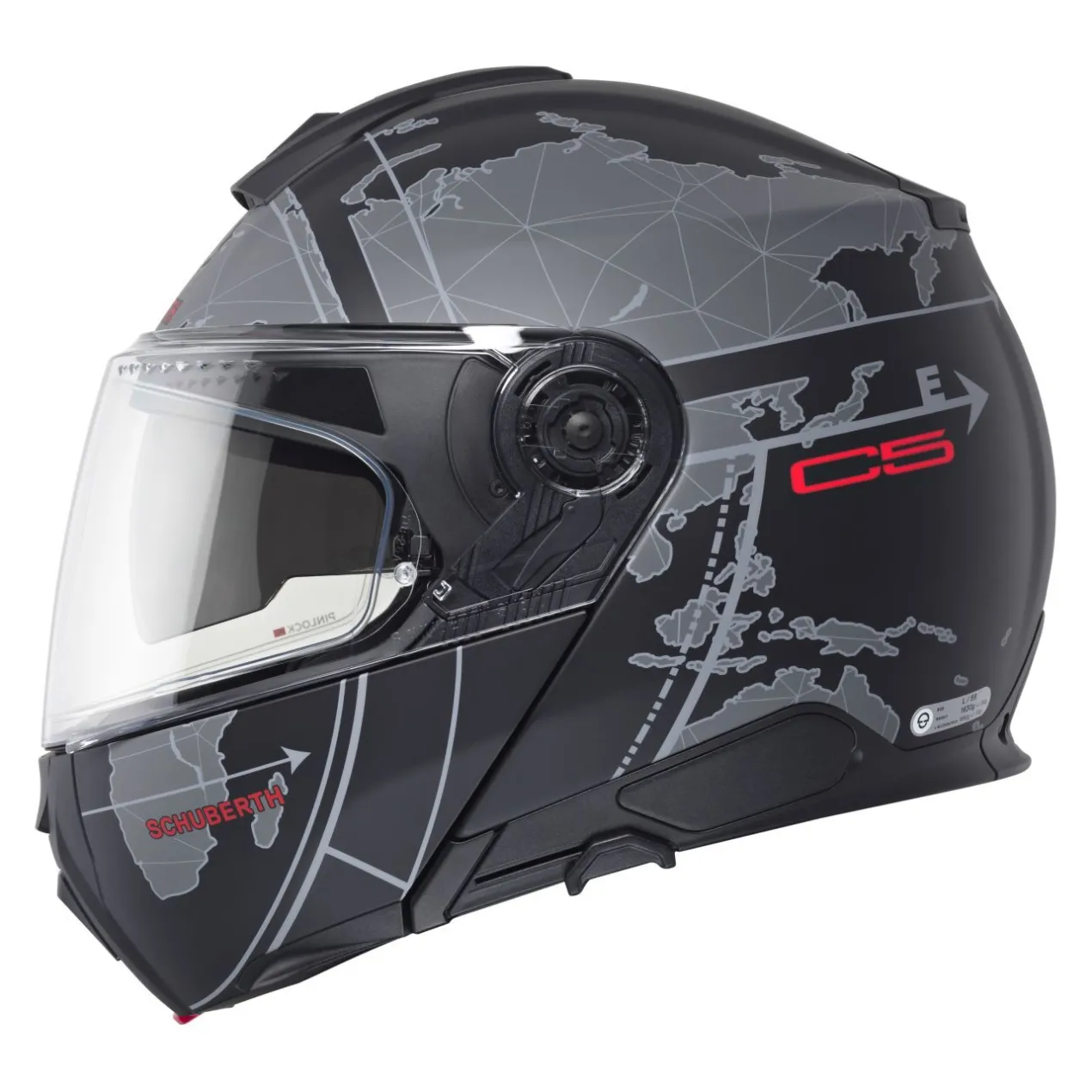 Casco Modulare Schuberth C5 Graphic Globe Nero