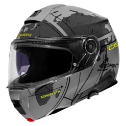 Casco Modulare Schuberth C5 Graphic Globe Grigio