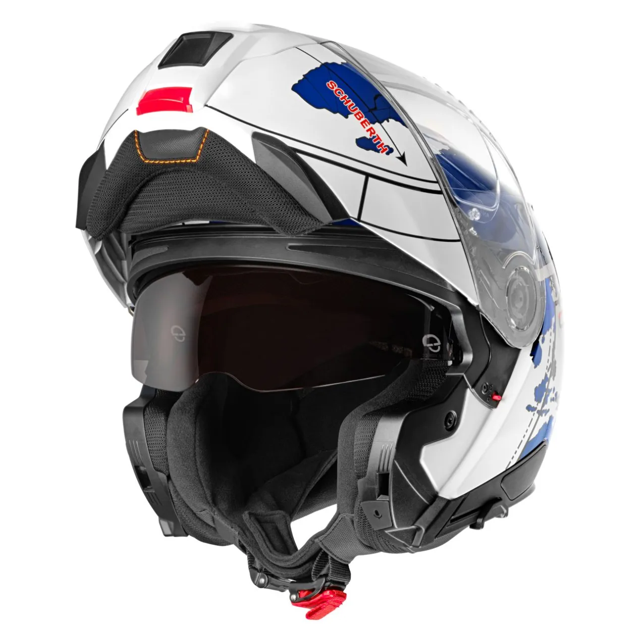 Casco Modulare Schuberth C5 Graphic Globe Blu