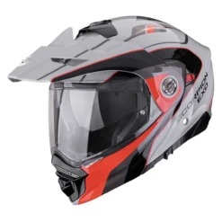Casco Modulare Scorpion Adx-2 Kamps Grigio Rosso