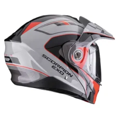 Casco Modulare Scorpion Adx-2 Kamps Grigio Rosso