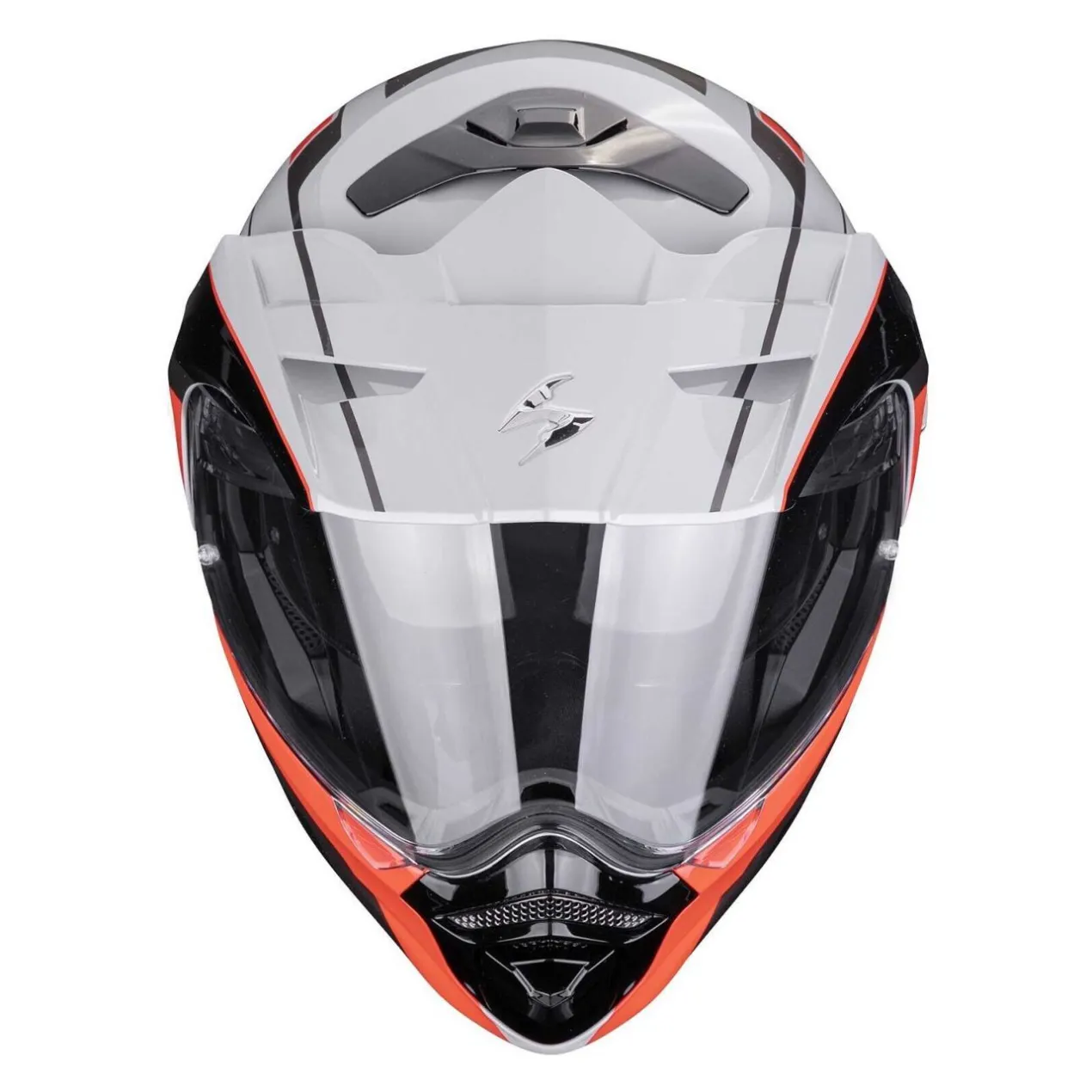 Casco Modulare Scorpion Adx-2 Kamps Grigio Rosso