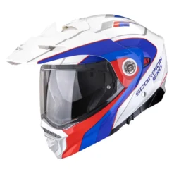 Casco Modulare Scorpion Adx-2 Kamps Bianco Rosso Blu