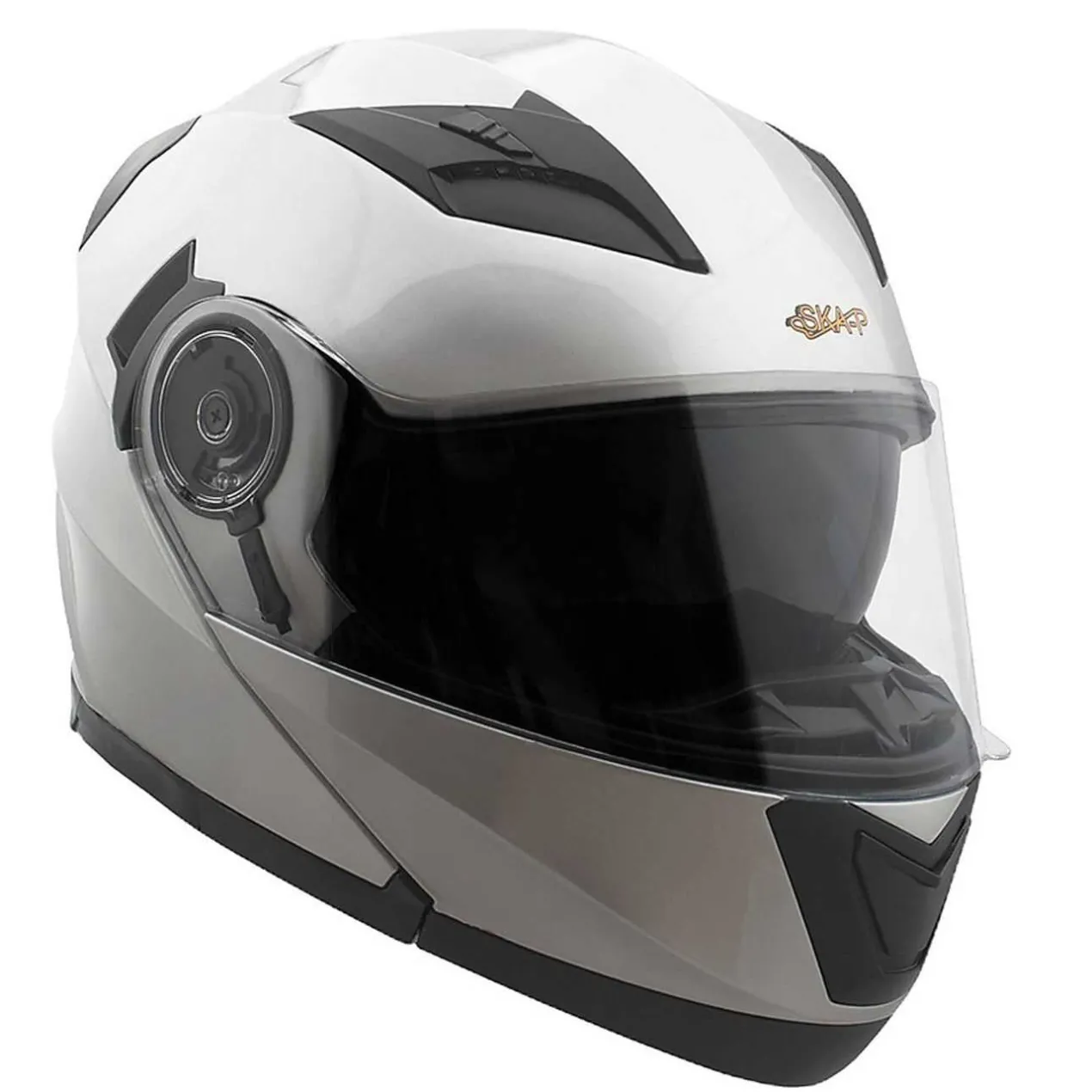 Casco Modulare Ska-p 5xh Doppia Visiera Silver Metal