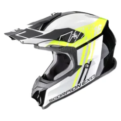 Casco Motocross Scorpion Vx-16 Evo Air Lignes Nero Neon Giallo