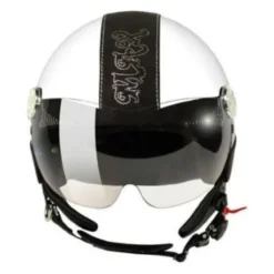 Casco New Max Posh Con Swarovski Bianco Lucido Alcant