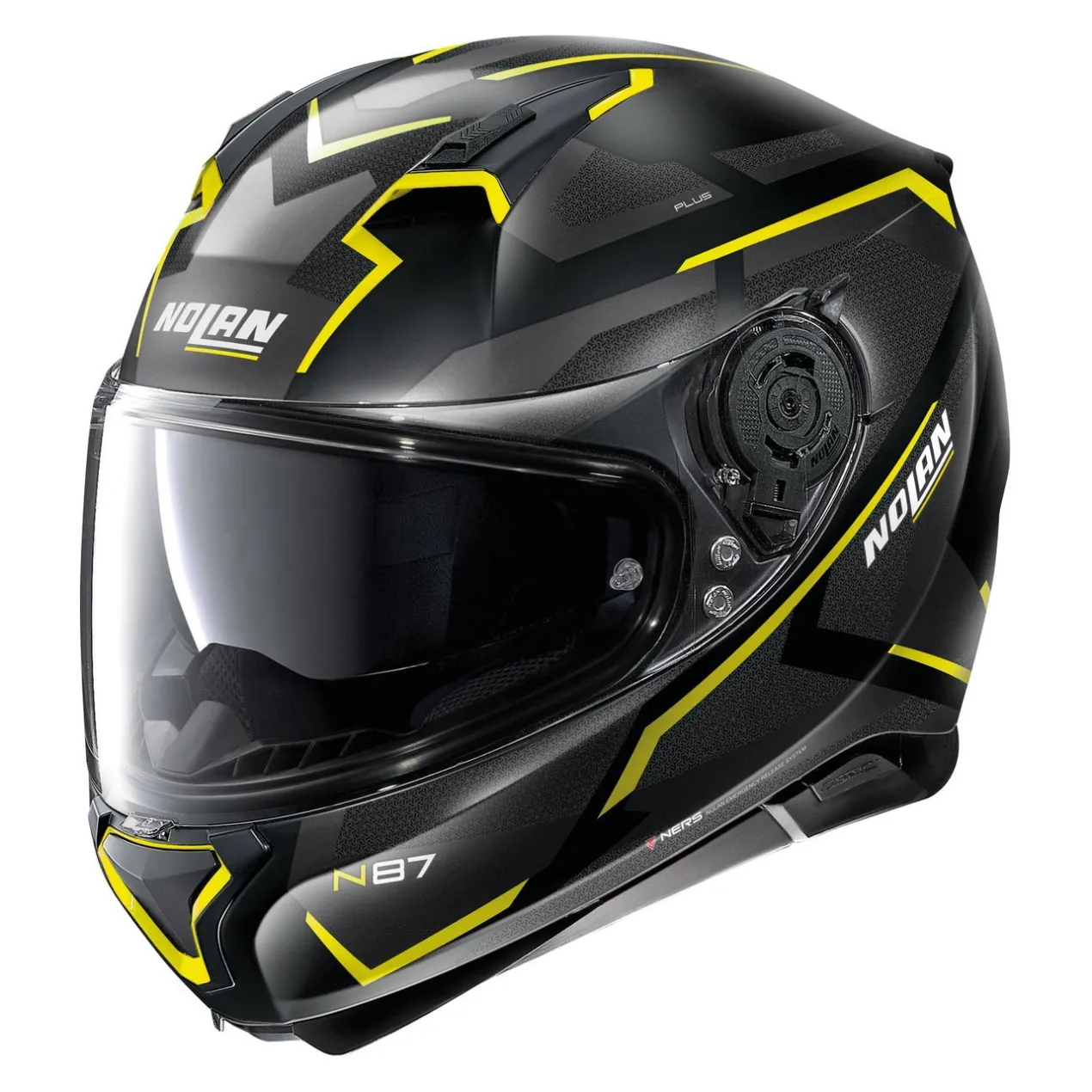 Casco Nolan Integrale N87 P Overland N-com Flat Black Yellow