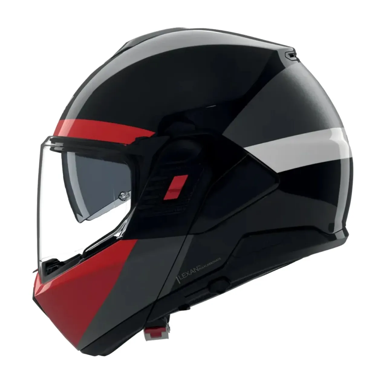 Casco Nolan N120-1 Blocco Nero Antracite Rosso