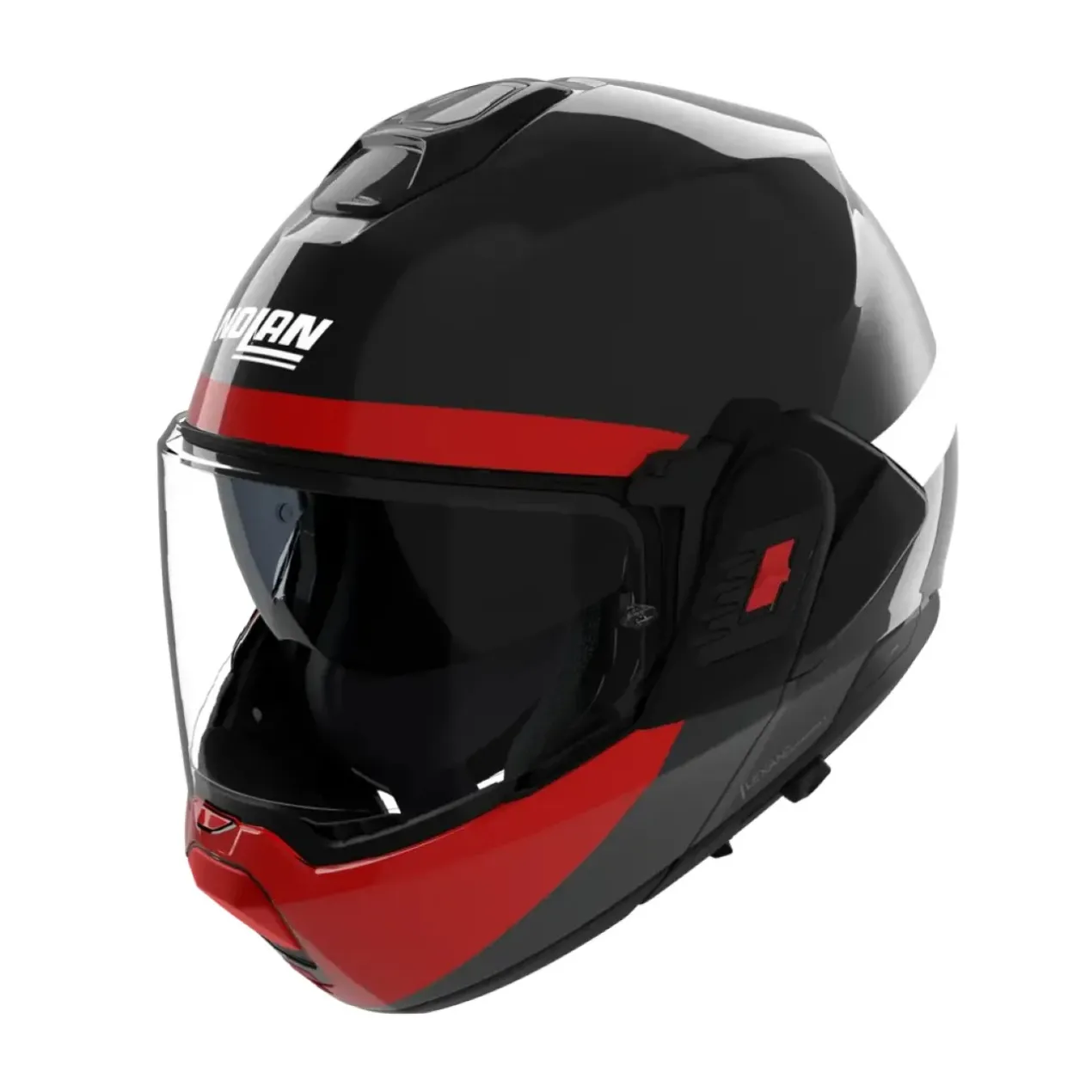 Casco Nolan N120-1 Blocco Nero Antracite Rosso