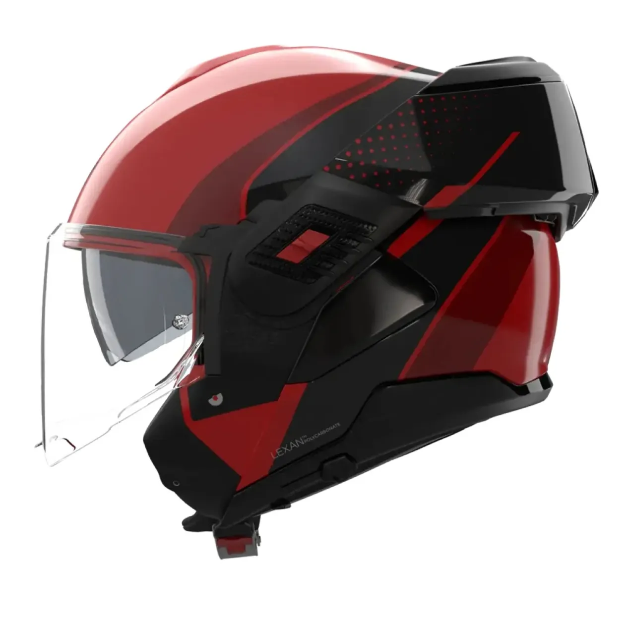 Casco Nolan N120-1 Fluente Rosso Nero Rosso