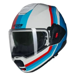 Casco Nolan N120-1 Lineo Bianco Blu Rosso