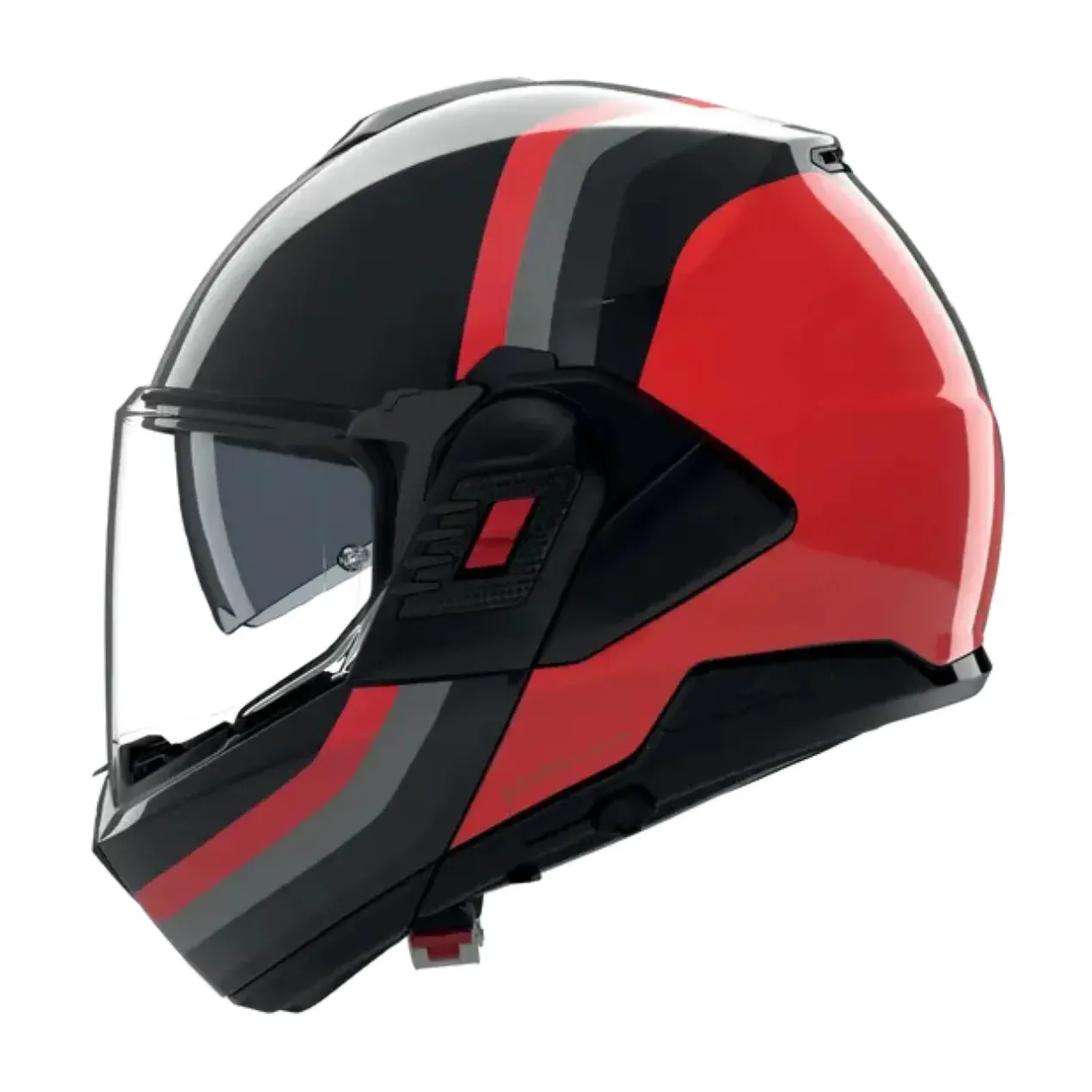 Casco Nolan N120-1 Lineo Nero Rosso Grigio