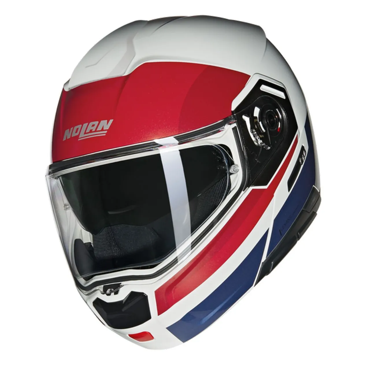 Casco Nolan N90-3 06 Roboto Bianco Rosso Blu