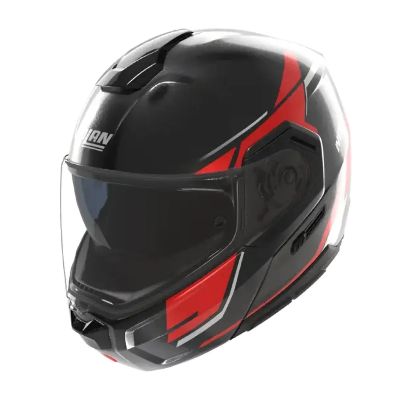 Casco Nolan N90-3 06 Sincrono Nero Rosso Bianco