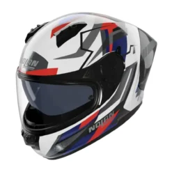 Casco Nolan N60-6 Sport Corsa Bianco Blu Rosso