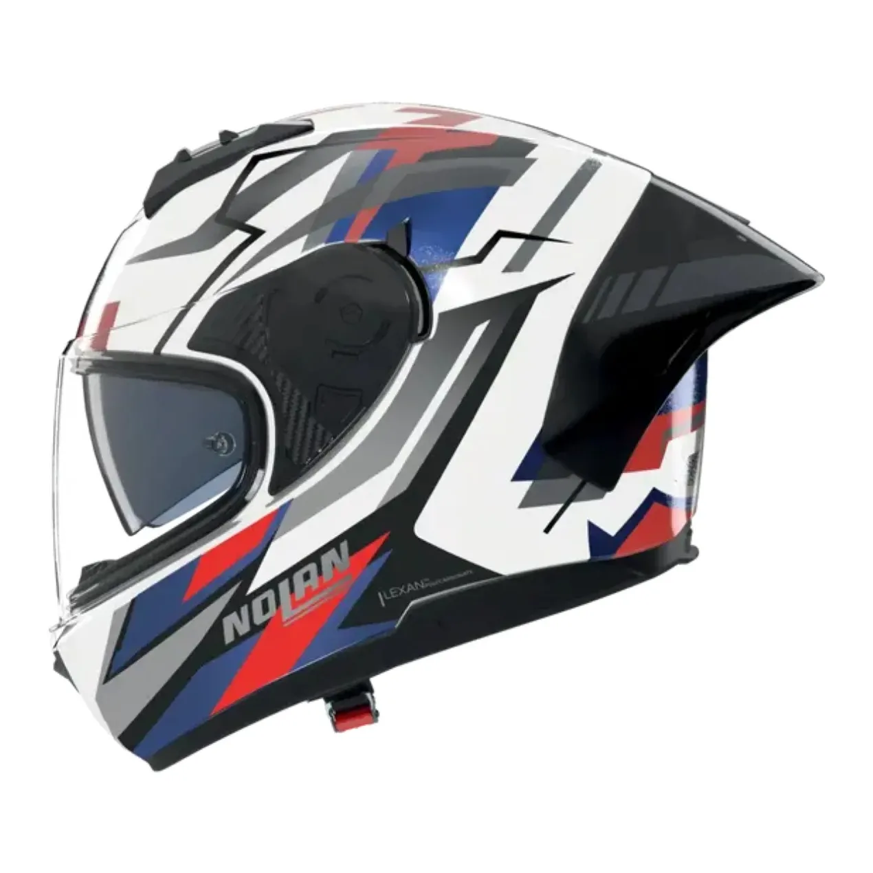 Casco Nolan N60-6 Sport Corsa Bianco Blu Rosso