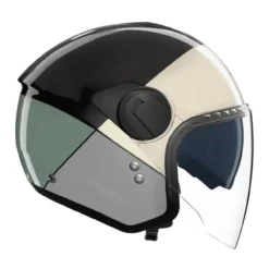 Casco Nolan N20-2 Visor Blocco Nero Avorio Verde Antracite