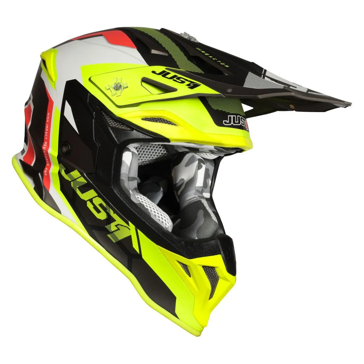 Casco Off-road / Cross Just1 J39 Reactor Fluo Yellow