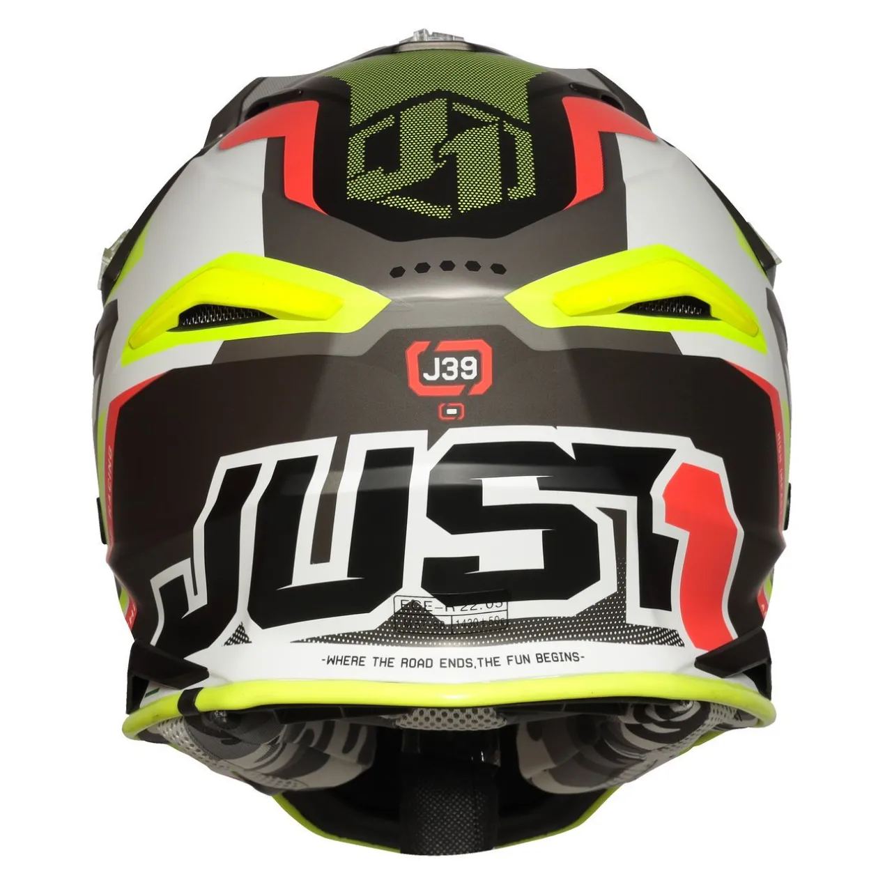 Casco Off-road / Cross Just1 J39 Reactor Fluo Yellow