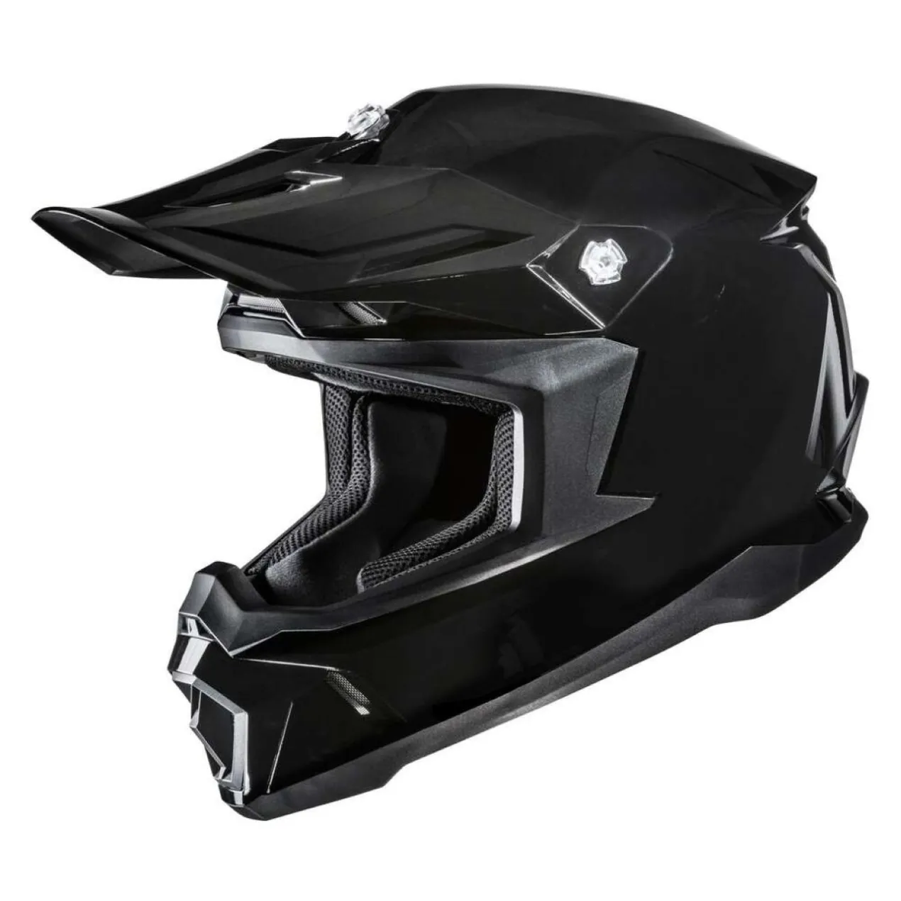 Casco Off Road Hjc C50 Solid Metal Black