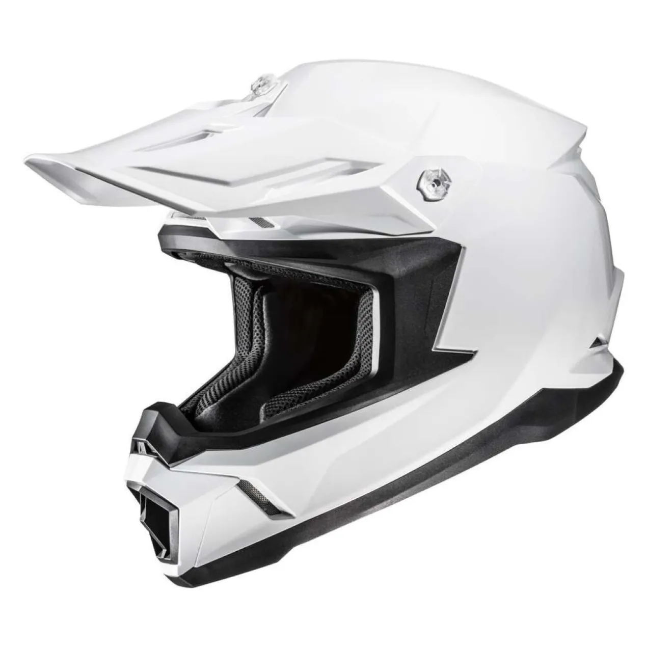Casco Off Road Hjc C50 Solid Pearl White