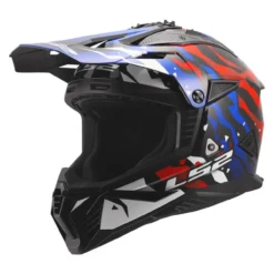 Casco Off-road Ls2 Mx708 Fast II Grotesk White Blue Red
