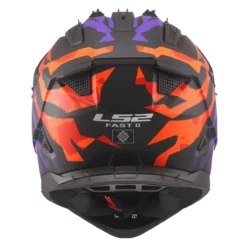 Casco Off-road Ls2 Mx708 Fast II Grotesk Purple Orange