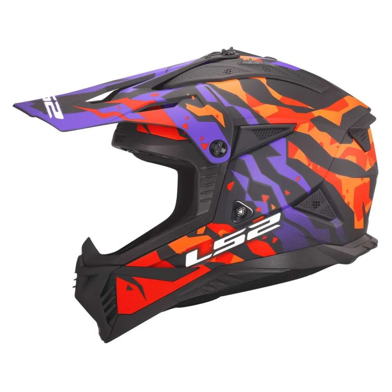 Casco Off-road Ls2 Mx708 Fast II Grotesk Purple Orange