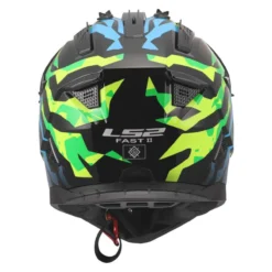 Casco Off-road Ls2 Mx708 Fast II Grotesk Blue Pink Green