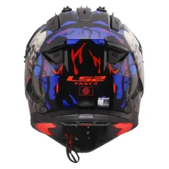 Casco Off-road Ls2 Mx708 Fast II Zombie II Black Red Blue