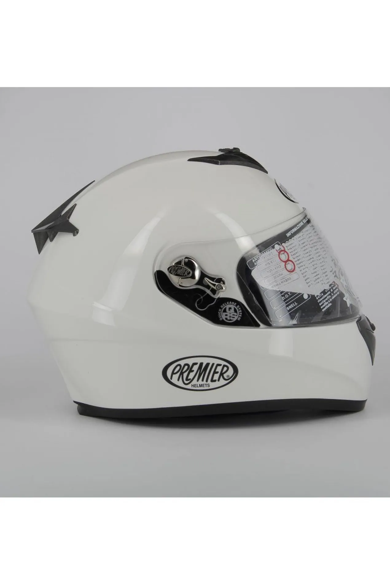 Casco Premier Dragon Fibra Monocolore Ultimo Pezzo Bianco