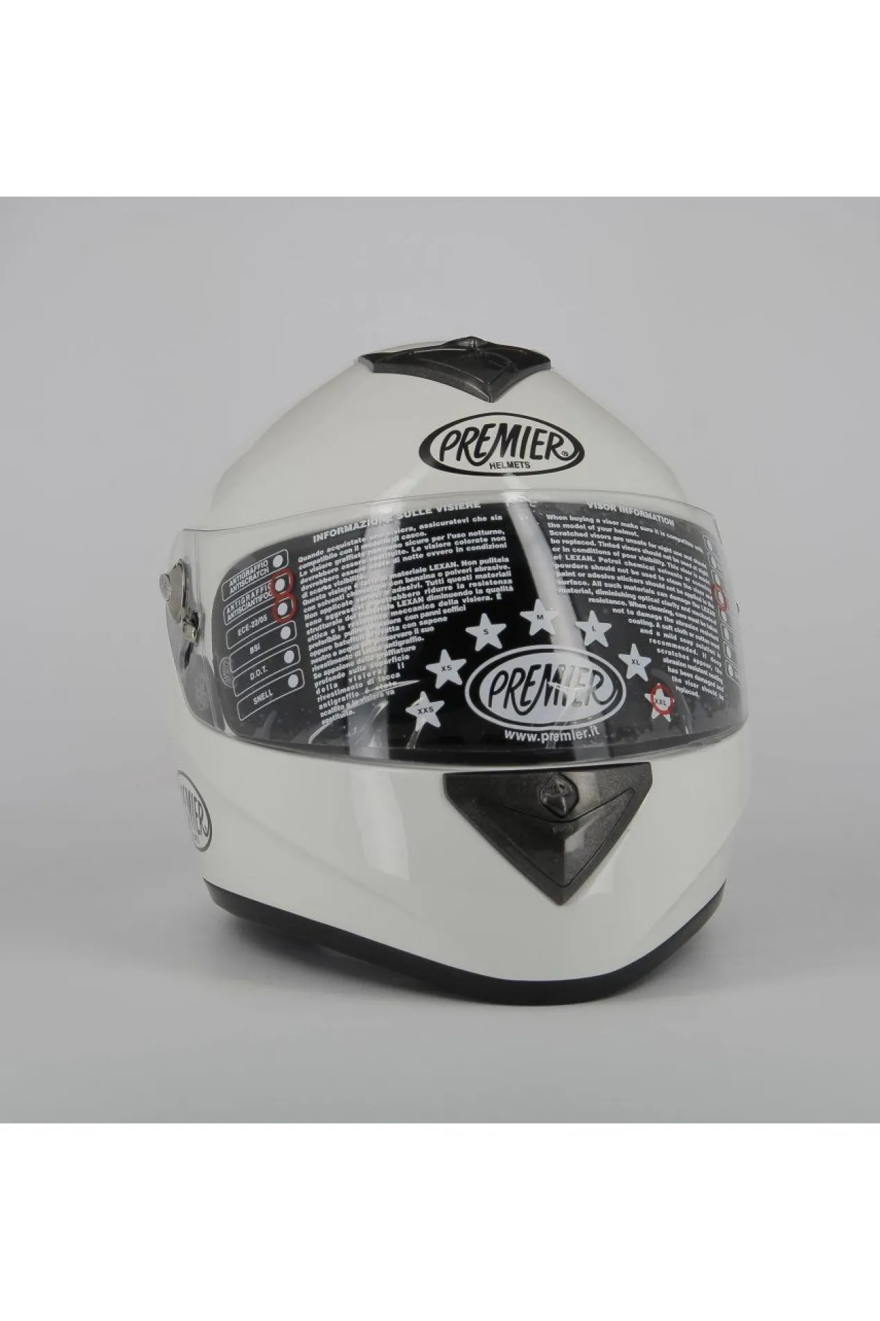 Casco Premier Dragon Fibra Monocolore Ultimo Pezzo Bianco